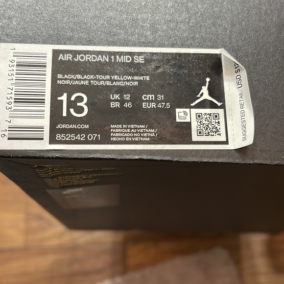 Air Jordan 1 MiD Yellow Toe - Picture 6 of 6